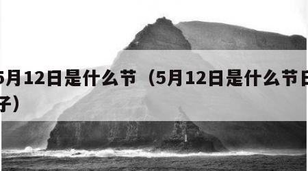 5月12日是什么节（5月12日是什么节日子）