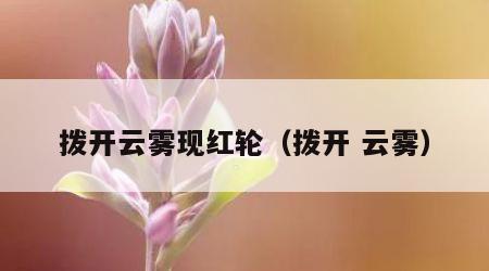 拨开云雾现红轮（拨开 云雾）