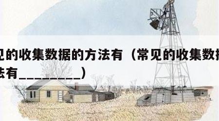 常见的收集数据的方法有（常见的收集数据的方法有________）