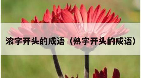 滚字开头的成语（熟字开头的成语）
