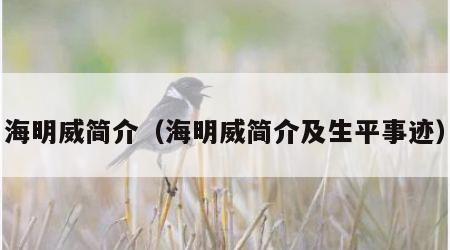 海明威简介（海明威简介及生平事迹）