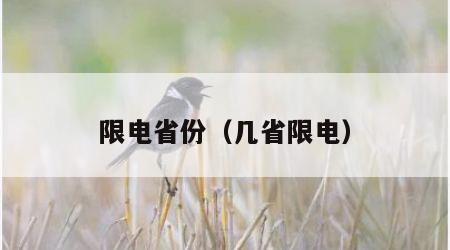 限电省份（几省限电）