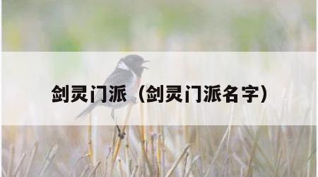 剑灵门派（剑灵门派名字）
