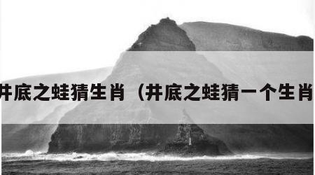井底之蛙猜生肖（井底之蛙猜一个生肖）