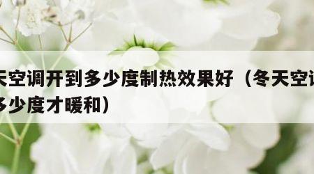 冬天空调开到多少度制热效果好（冬天空调开到多少度才暖和）