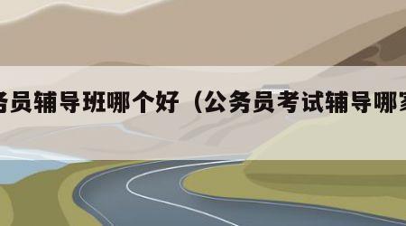 公务员辅导班哪个好（公务员考试辅导哪家好）
