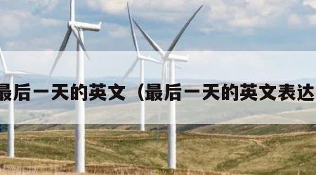 最后一天的英文（最后一天的英文表达）