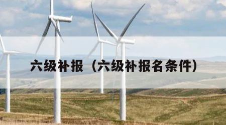 六级补报（六级补报名条件）