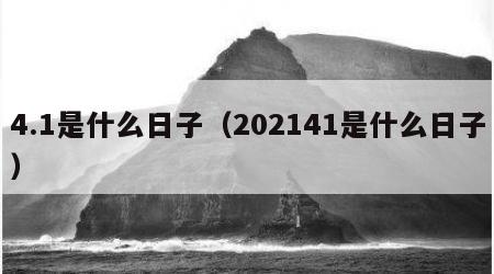4.1是什么日子（202141是什么日子）