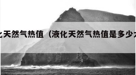 液化天然气热值（液化天然气热值是多少大卡）