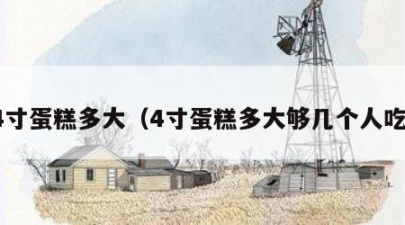 4寸蛋糕多大（4寸蛋糕多大够几个人吃）