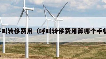 呼叫转移费用（呼叫转移费用算哪个手机）