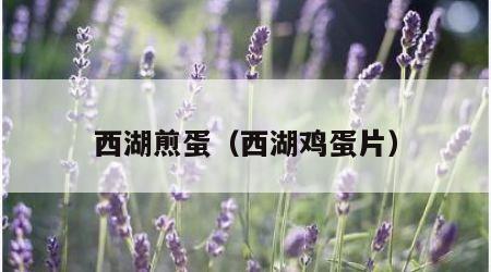 西湖煎蛋（西湖鸡蛋片）