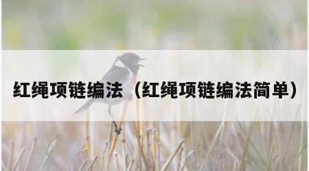 红绳项链编法（红绳项链编法简单）