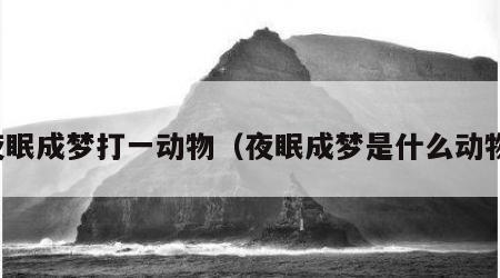 夜眠成梦打一动物（夜眠成梦是什么动物）