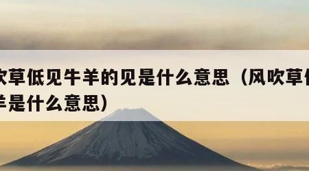 风吹草低见牛羊的见是什么意思（风吹草低见牛羊是什么意思）