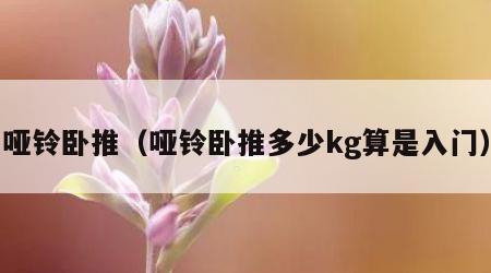 哑铃卧推（哑铃卧推多少kg算是入门）