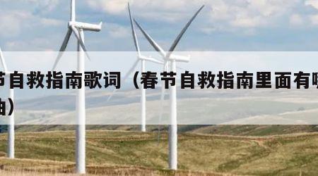 春节自救指南歌词（春节自救指南里面有哪些歌曲）