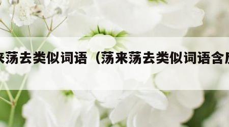 荡来荡去类似词语（荡来荡去类似词语含反义词）