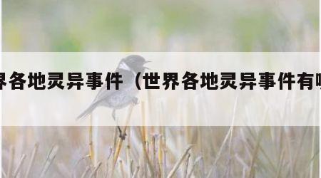 世界各地灵异事件（世界各地灵异事件有哪些）