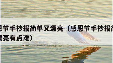 感恩节手抄报简单又漂亮（感恩节手抄报简单又漂亮有点难）