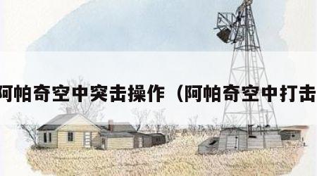 阿帕奇空中突击操作（阿帕奇空中打击）