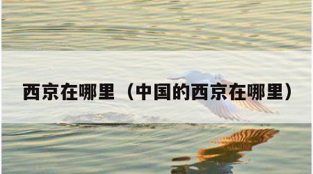 西京在哪里（中国的西京在哪里）