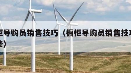 橱柜导购员销售技巧（橱柜导购员销售技巧有哪些）