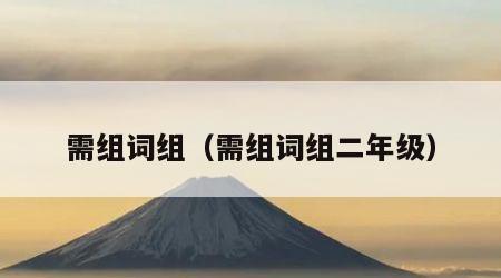 需组词组（需组词组二年级）