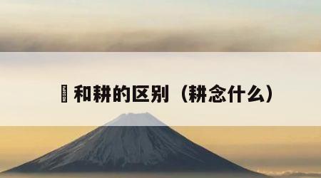 畊和耕的区别（耕念什么）