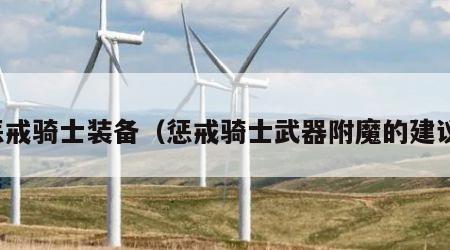 惩戒骑士装备（惩戒骑士武器附魔的建议）