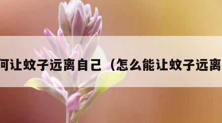 如何让蚊子远离自己（怎么能让蚊子远离我）