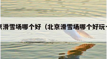 北京滑雪场哪个好（北京滑雪场哪个好玩一点）