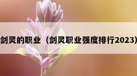 剑灵的职业（剑灵职业强度排行2023）