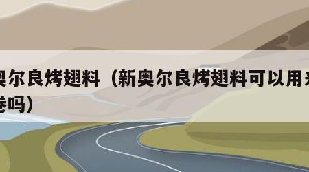 新奥尔良烤翅料（新奥尔良烤翅料可以用来包花卷吗）