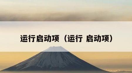 运行启动项（运行 启动项）