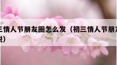 初三情人节朋友圈怎么发（初三情人节朋友圈说说）