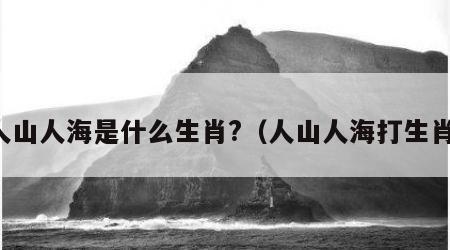 人山人海是什么生肖?（人山人海打生肖）