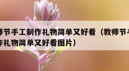 教师节手工制作礼物简单又好看（教师节手工制作礼物简单又好看图片）