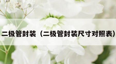二极管封装（二极管封装尺寸对照表）
