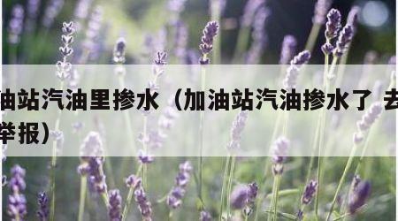 加油站汽油里掺水（加油站汽油掺水了 去哪里举报）
