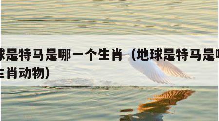 地球是特马是哪一个生肖（地球是特马是哪一个生肖动物）