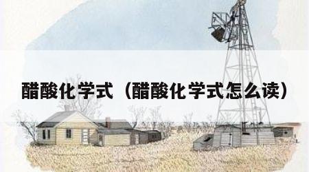 醋酸化学式（醋酸化学式怎么读）
