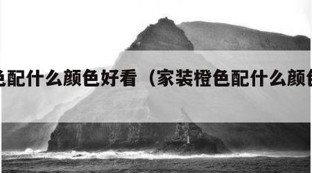 橙色配什么颜色好看（家装橙色配什么颜色好看）
