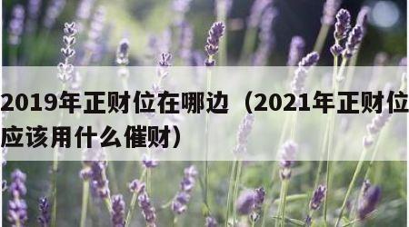 2019年正财位在哪边（2021年正财位应该用什么催财）