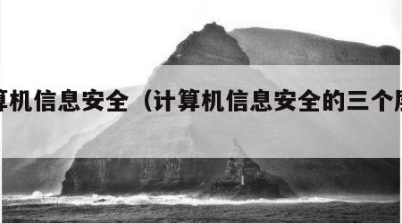计算机信息安全（计算机信息安全的三个层次是）