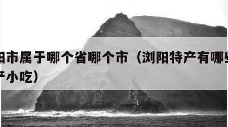 浏阳市属于哪个省哪个市（浏阳特产有哪些土特产小吃）