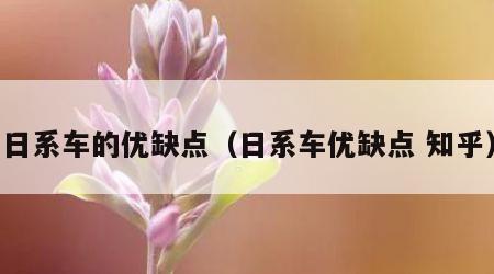 日系车的优缺点（日系车优缺点 知乎）