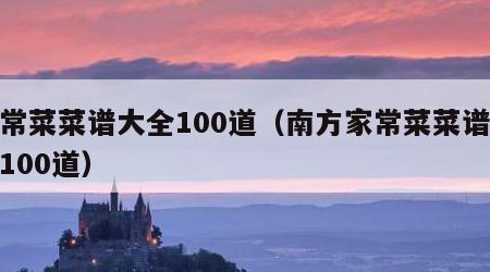 家常菜菜谱大全100道（南方家常菜菜谱大全100道）