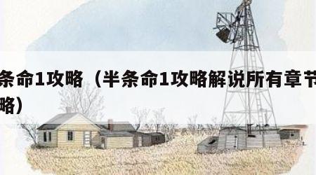 半条命1攻略（半条命1攻略解说所有章节的攻略）